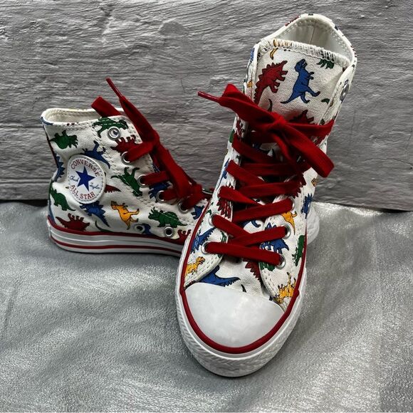 Chuck Taylor Converse Dinoverse Hi-Tops - Junior Size 2 - Picture 2 of 8